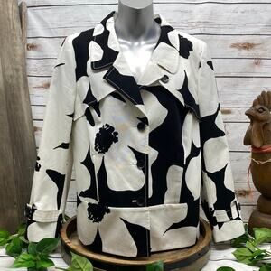 Rena Lange Blazer Jacket Plus Size 16 Black White NWT Nieman Marcus $2,495